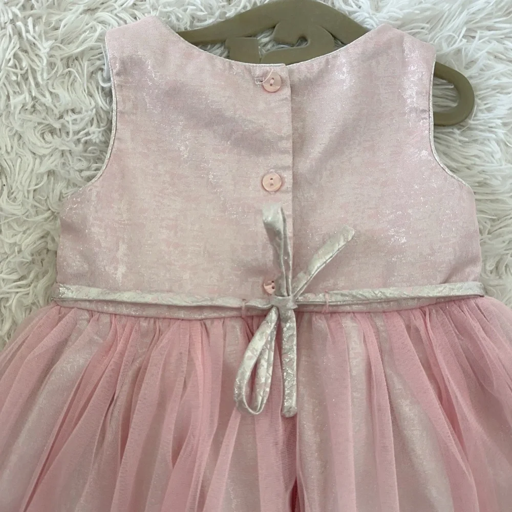Youngland Pink A-Line Sundress with Silver Details